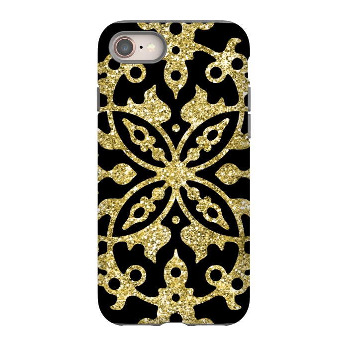 iPhone 8 StrongFit Black and Gold Fashion Case by Alemi