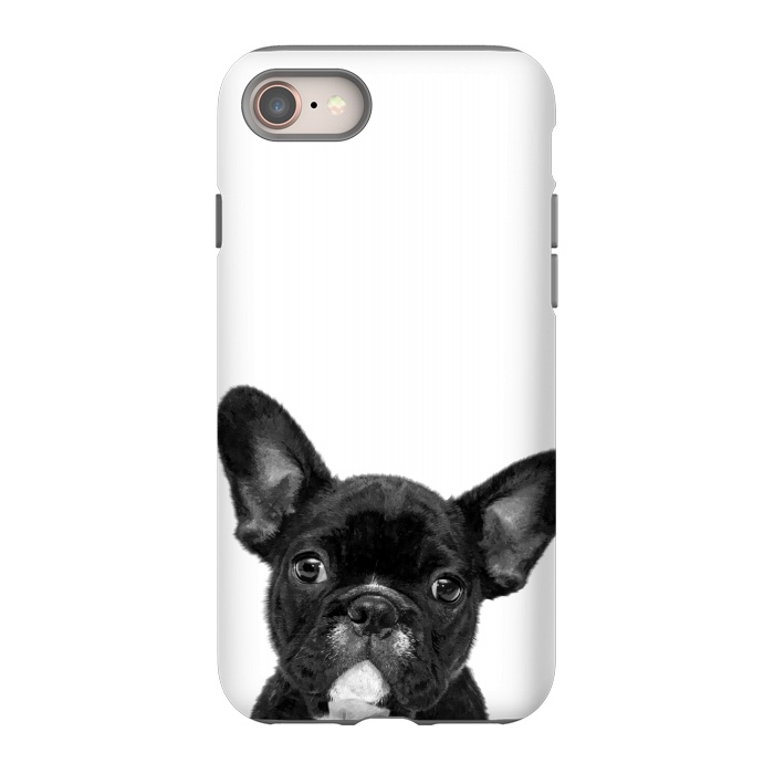 iPhone 8 StrongFit Black and White French Bulldog by Alemi