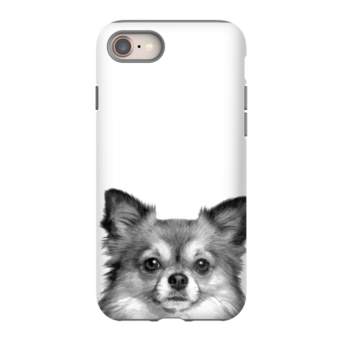 iPhone 8 StrongFit Black and White Chihuahua Portrait by Alemi