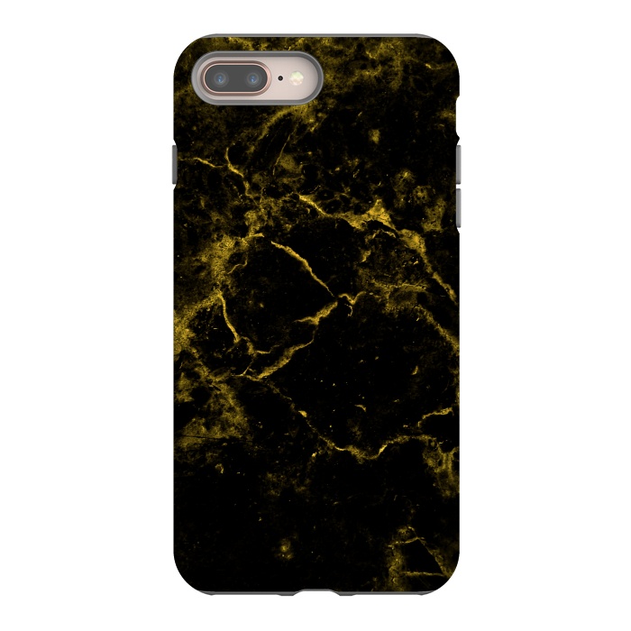 iPhone 8 plus StrongFit Black and Gold Marble by Alemi
