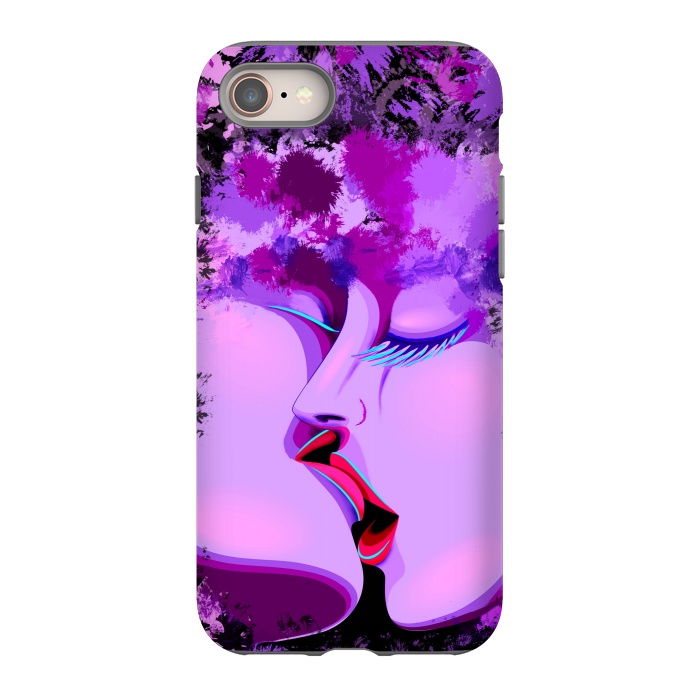 iPhone 8 StrongFit Lovers Kiss Ultraviolet Love Romance   by BluedarkArt