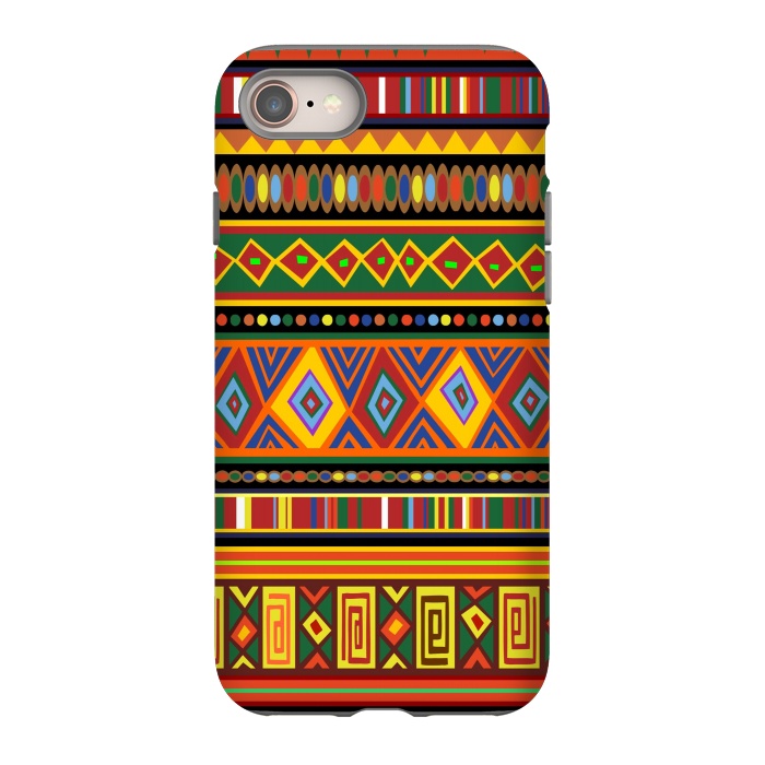 iPhone 8 StrongFit Ethnic Colorful Pattern Africa Art by BluedarkArt