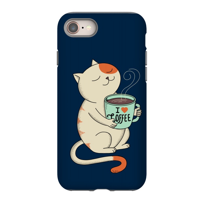 iPhone 8 StrongFit Cat and Coffee 2 by Coffee Man