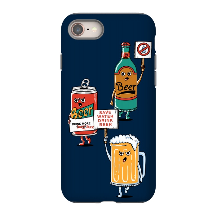iPhone 8 StrongFit Save Water Drink Beer by Coffee Man