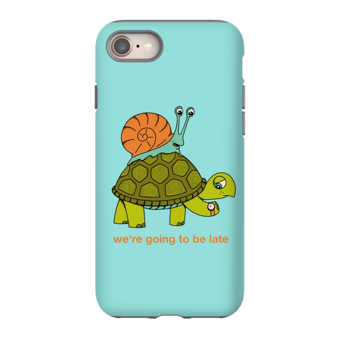 iPhone 8 StrongFit Turtle and Snail-2 by Coffee Man