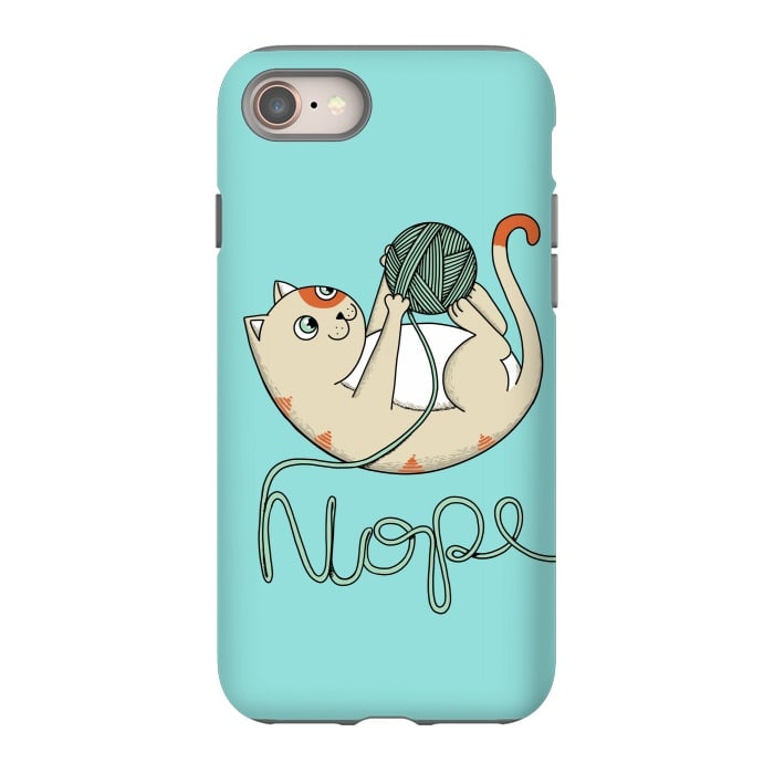 iPhone 8 StrongFit Cat nope 2 by Coffee Man
