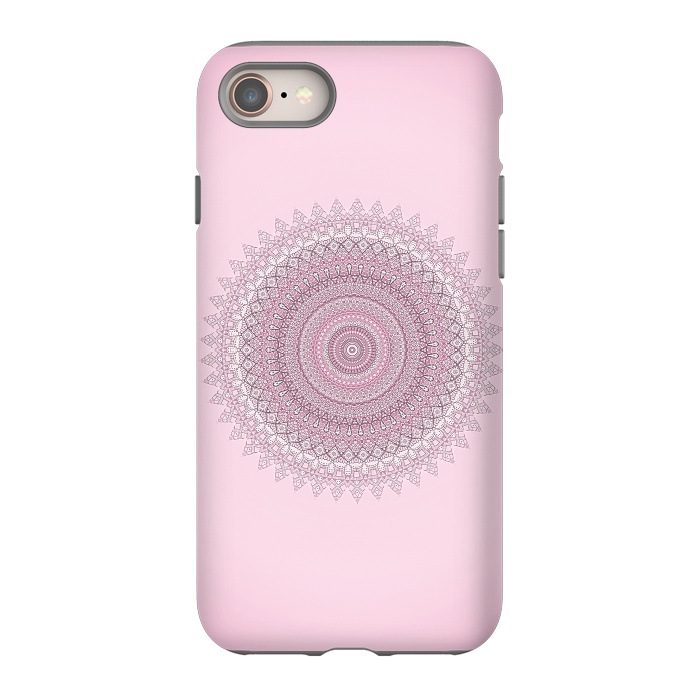iPhone 8 StrongFit Soft Pink Mandala by Andrea Haase