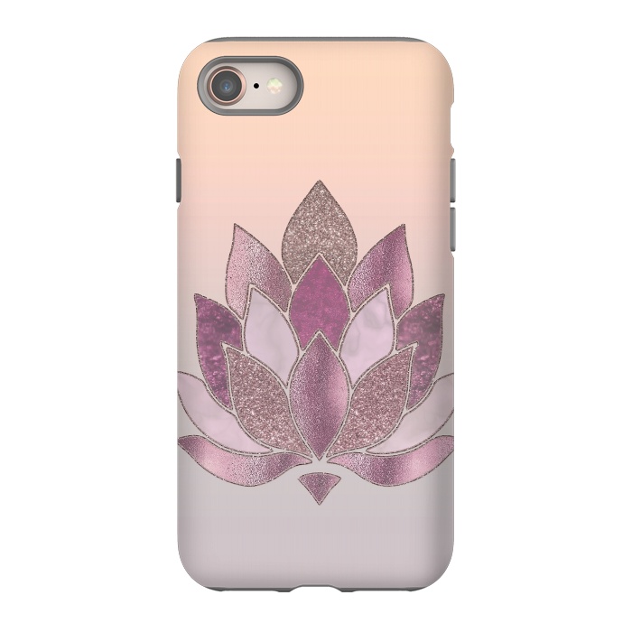 iPhone 8 StrongFit Shimmering Lotus Flower Symbol 2 by Andrea Haase