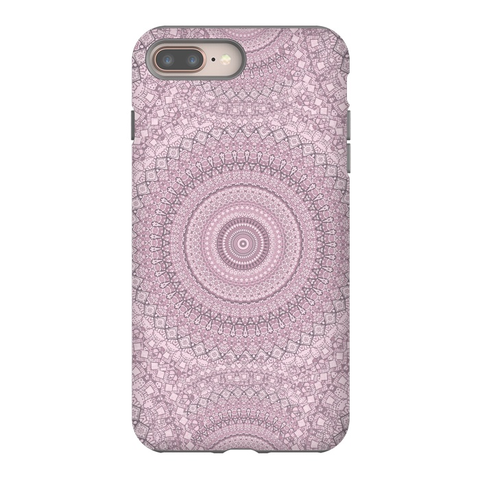 iPhone 8 plus StrongFit Pastel Pink Mandala Art by Andrea Haase