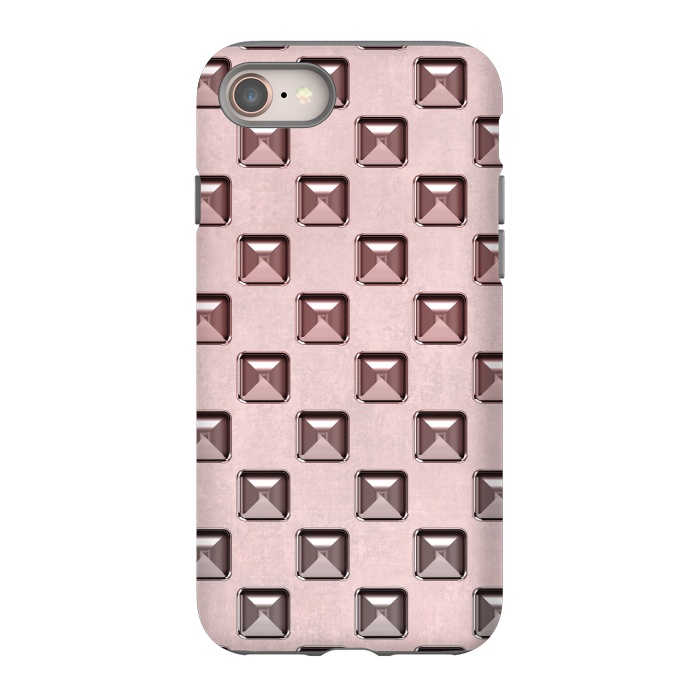iPhone 8 StrongFit Soft Pink Shiny Gemstones by Andrea Haase