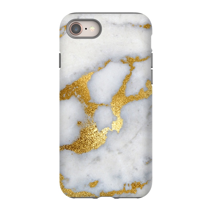 iPhone 8 StrongFit Marble with Gold Metal Foil Veins by  Utart