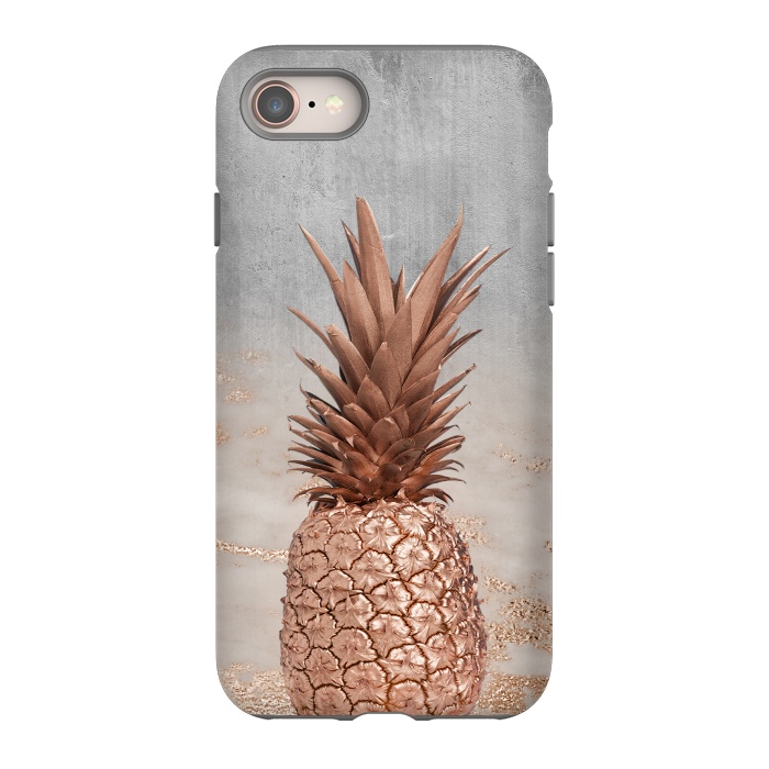 iPhone 8 StrongFit Rose Gold Pineapple and Marble by  Utart