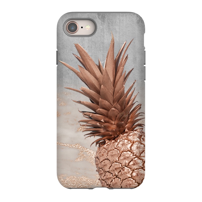 iPhone 8 StrongFit Rose Gold Pineapple on Congrete by  Utart