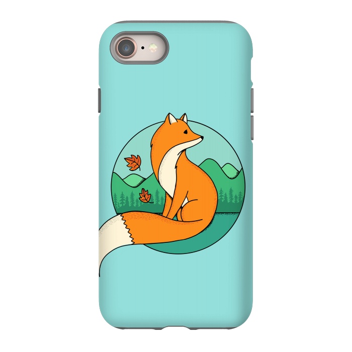 iPhone 8 StrongFit Fox and Landscape by Coffee Man