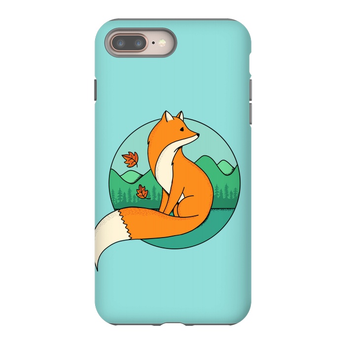 iPhone 8 plus StrongFit Fox and Landscape by Coffee Man