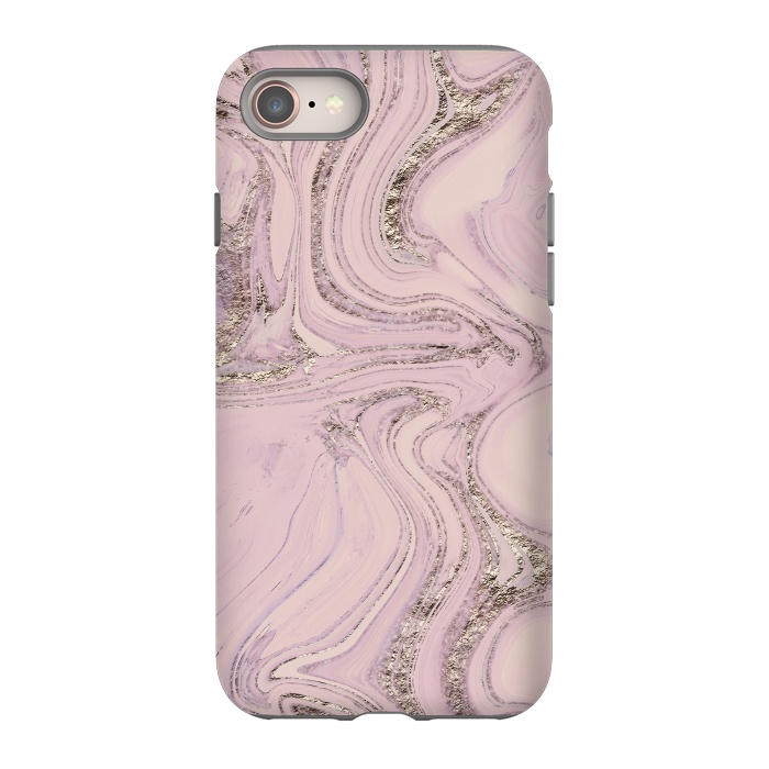 iPhone 8 StrongFit Glamorous Sparke Soft Pink Marble 2 by Andrea Haase