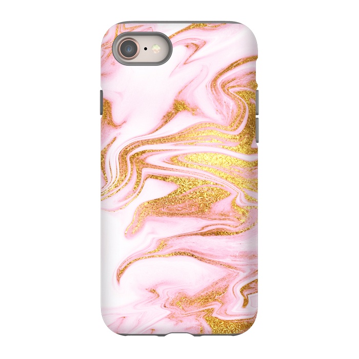 iPhone 8 StrongFit Pink and gold Fluid Marble by  Utart