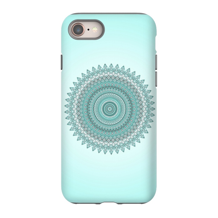 iPhone 8 StrongFit Magical Teal Mandala by Andrea Haase
