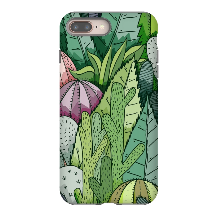 iPhone 8 plus StrongFit Cactus Garden by Steve Wade (Swade)