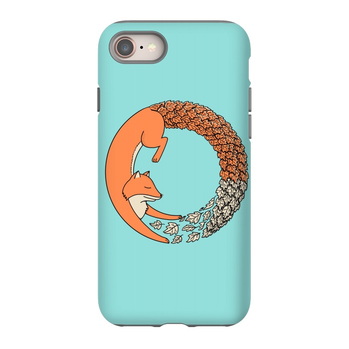iPhone 8 StrongFit Fox Circle by Coffee Man