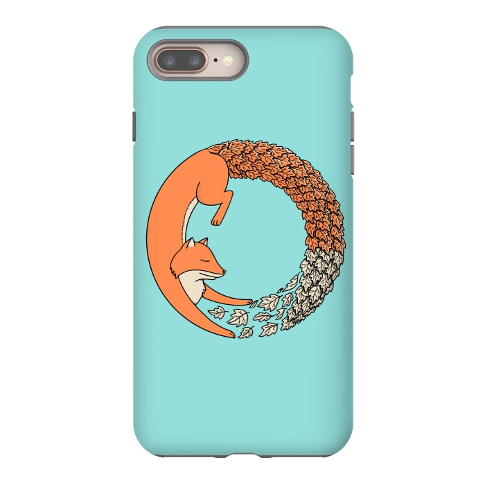 iPhone 8 plus StrongFit Fox Circle by Coffee Man