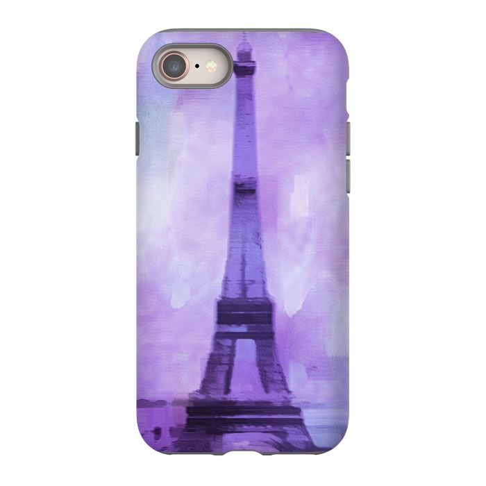 iPhone 8 StrongFit Purple Paris Watercolor  by Andrea Haase