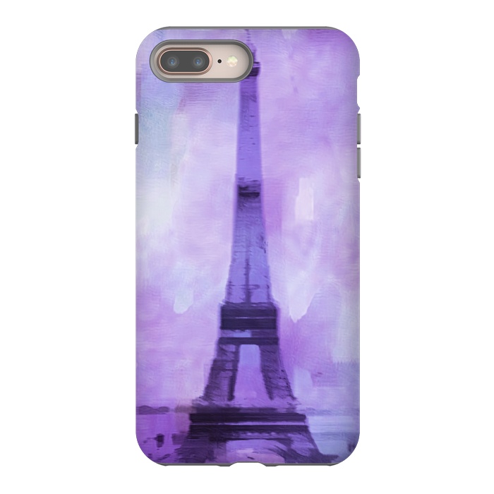 iPhone 8 plus StrongFit Purple Paris Watercolor  by Andrea Haase