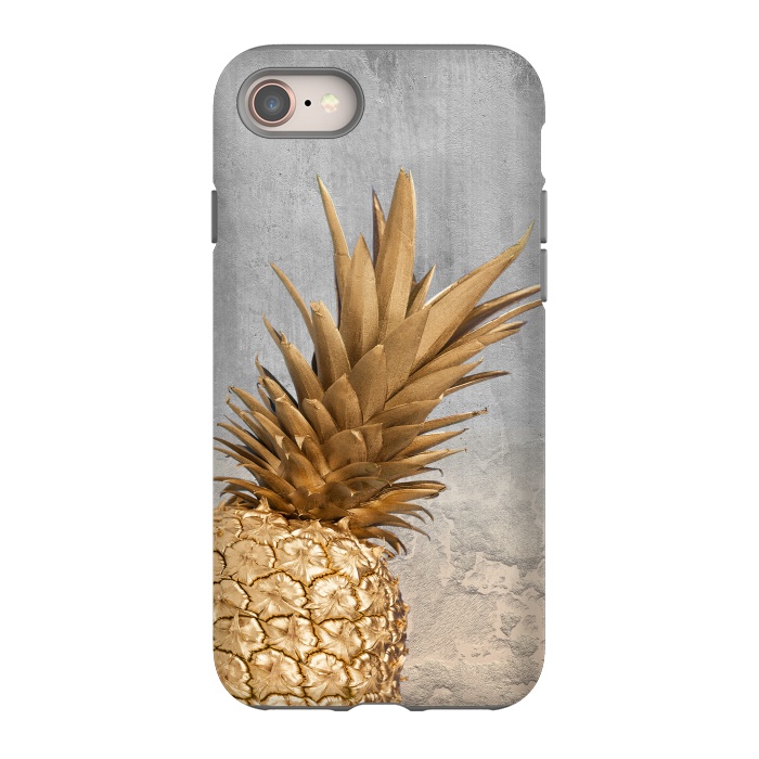 iPhone 8 StrongFit Gold Aloha Pineapple  by  Utart