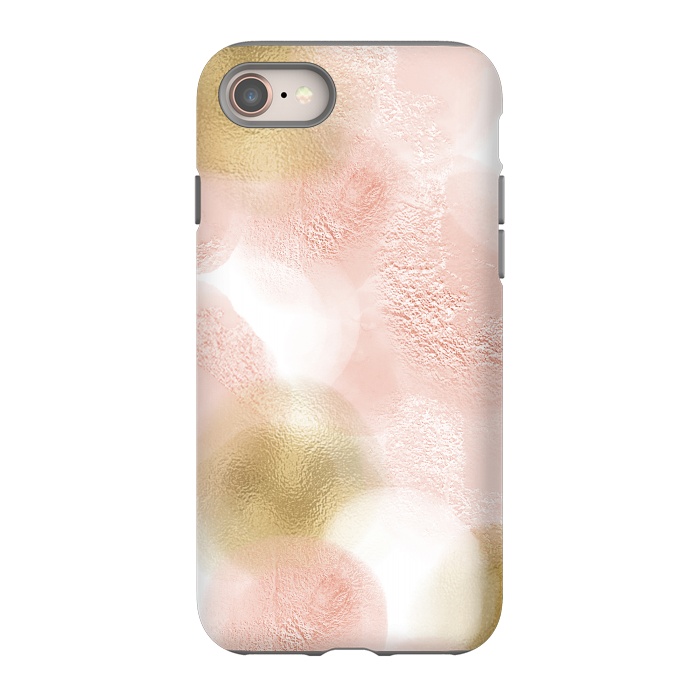 iPhone 8 StrongFit Gold and Pink Blush Dots by  Utart