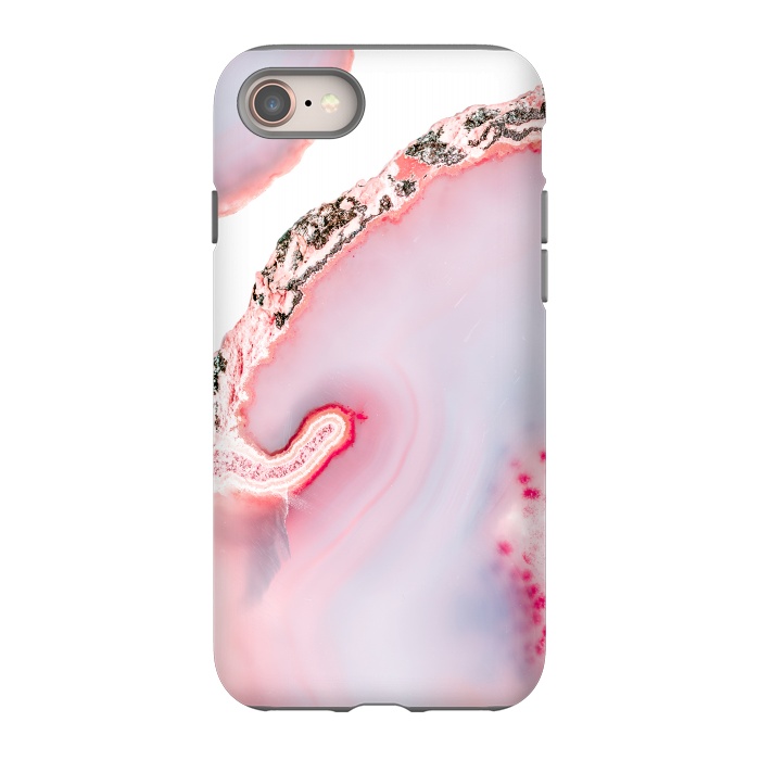 iPhone 8 StrongFit Pink Agate Slices by  Utart