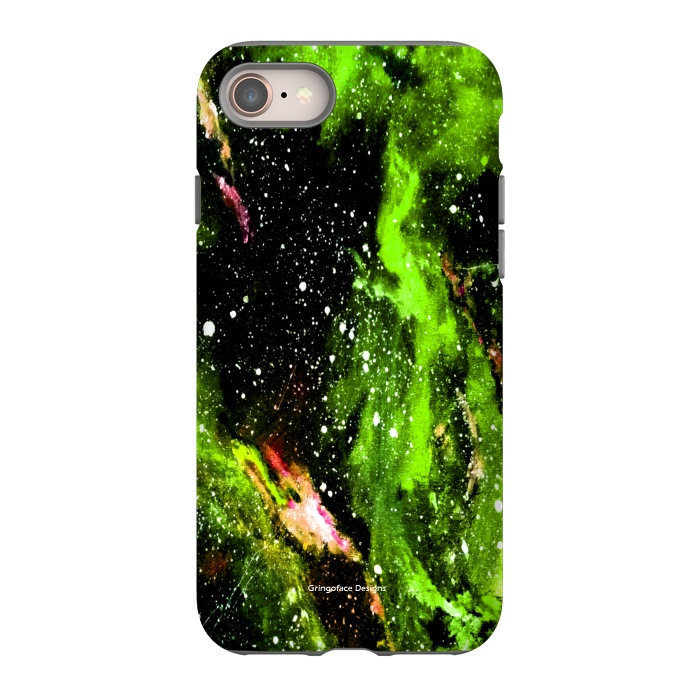 iPhone 8 StrongFit Green Galaxy by Gringoface Designs