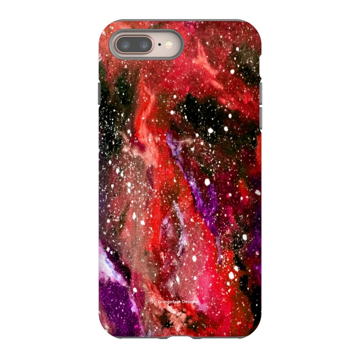 iPhone 8 plus StrongFit Red Galaxy by Gringoface Designs