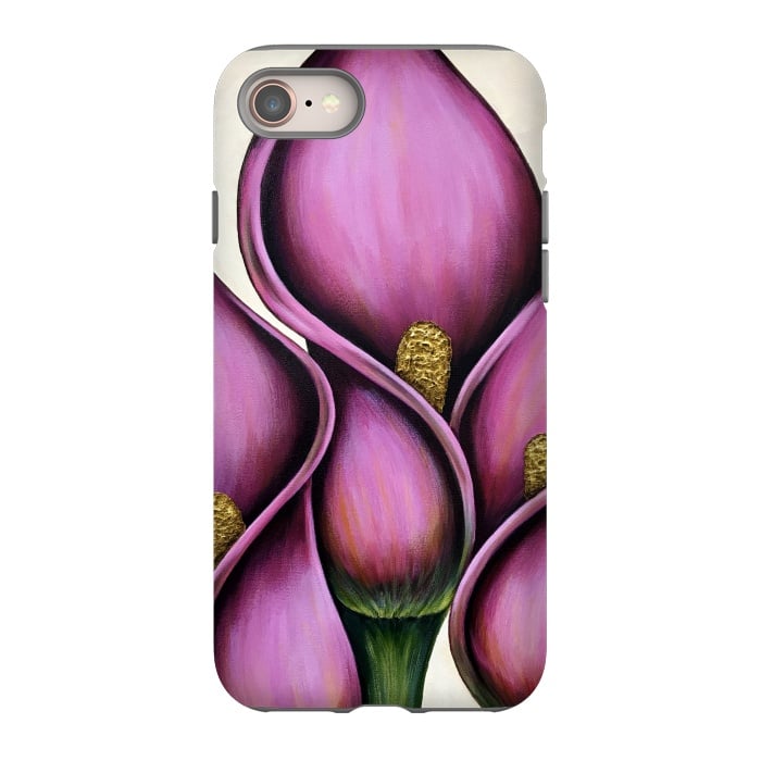 iPhone 8 StrongFit New Pink Calla Lilies by Denise Cassidy Wood