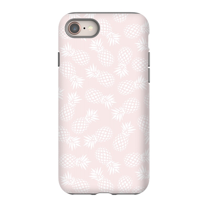 iPhone 8 StrongFit Pineapple pattern on pink 022 by Jelena Obradovic