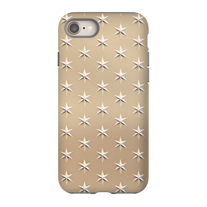 iPhone 8 StrongFit Silver Stars On  Gold by Andrea Haase