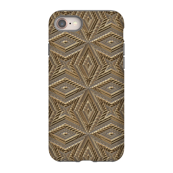 iPhone 8 StrongFit Golden Embossed Ornaments by Andrea Haase