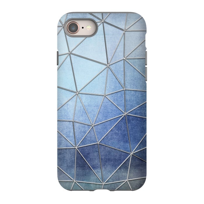 iPhone 8 StrongFit Blue Triangles 2 by Andrea Haase
