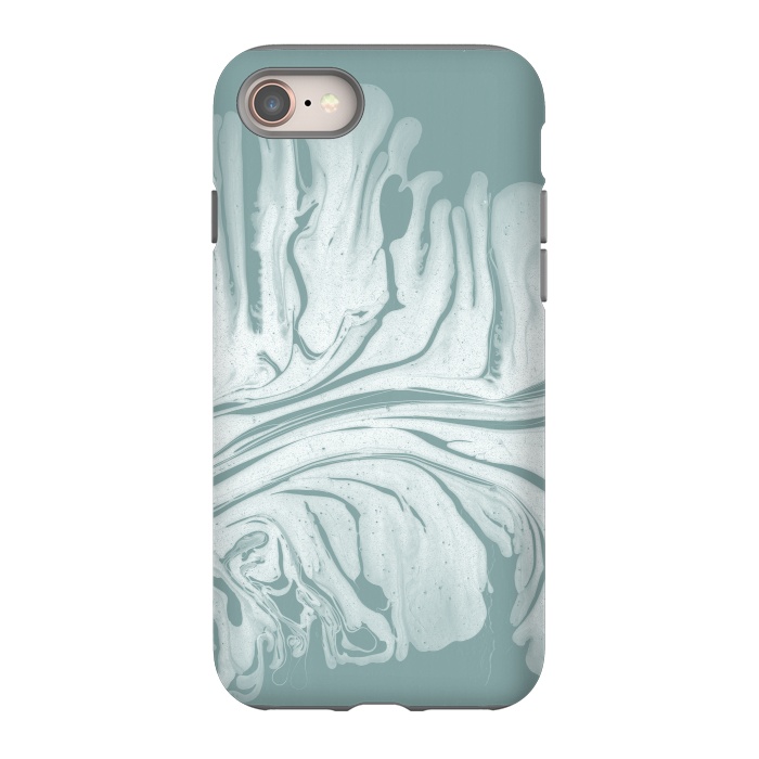 iPhone 8 StrongFit Teal Liquid Paint by Andrea Haase
