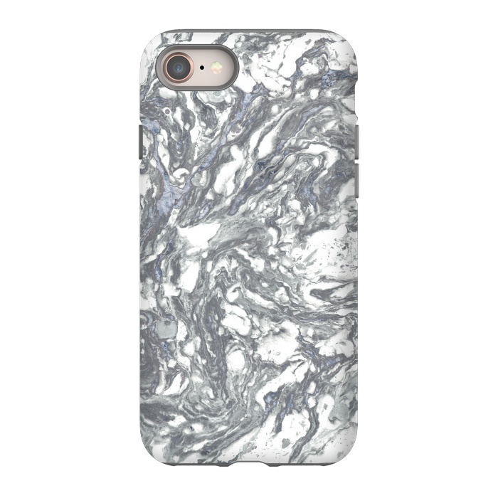 iPhone 8 StrongFit Grey Blue Marble by Andrea Haase