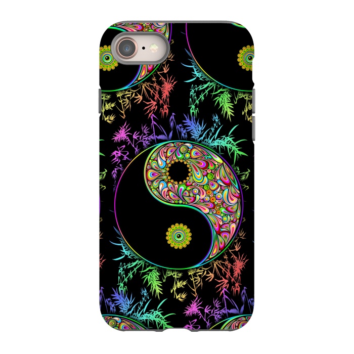 iPhone 8 StrongFit Yin Yang Bamboo Psychedelic by BluedarkArt