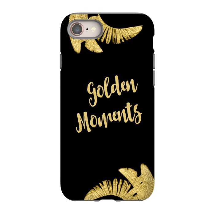 iPhone 8 StrongFit Golden Moments Palm Leaves by Andrea Haase