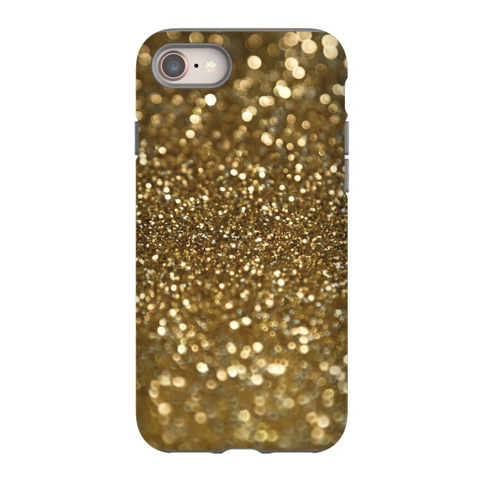 iPhone 8 StrongFit Glittering Faux Gold Glitter by Andrea Haase