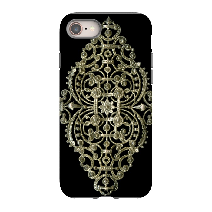 iPhone 8 StrongFit Golden Ornamental Jewelry by Andrea Haase