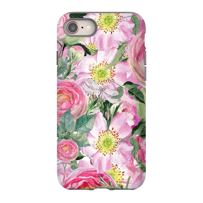 iPhone 8 StrongFit Vintage Dog Roses by  Utart