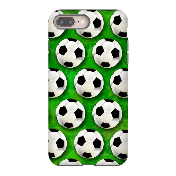 iPhone 8 plus StrongFit Soccer Ball Football Pattern by BluedarkArt