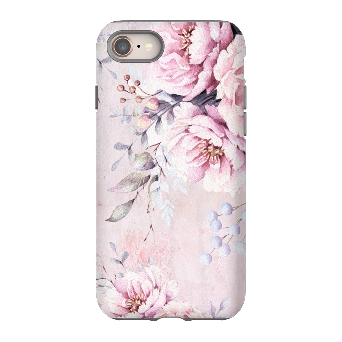 iPhone 8 StrongFit Pink Watercolor Roses by  Utart