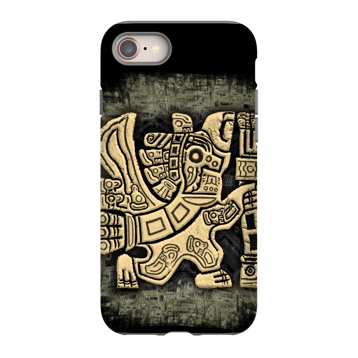 iPhone 8 StrongFit Aztec Eagle Warrior by BluedarkArt