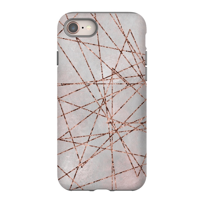 iPhone 8 StrongFit Copper Lines On Marble 2 by Andrea Haase