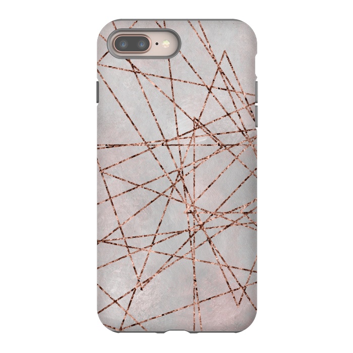 iPhone 8 plus StrongFit Copper Lines On Marble 2 by Andrea Haase