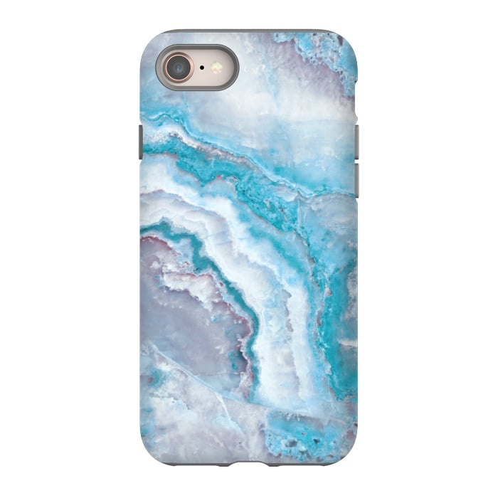 iPhone 8 StrongFit Teal Veined Agate by  Utart